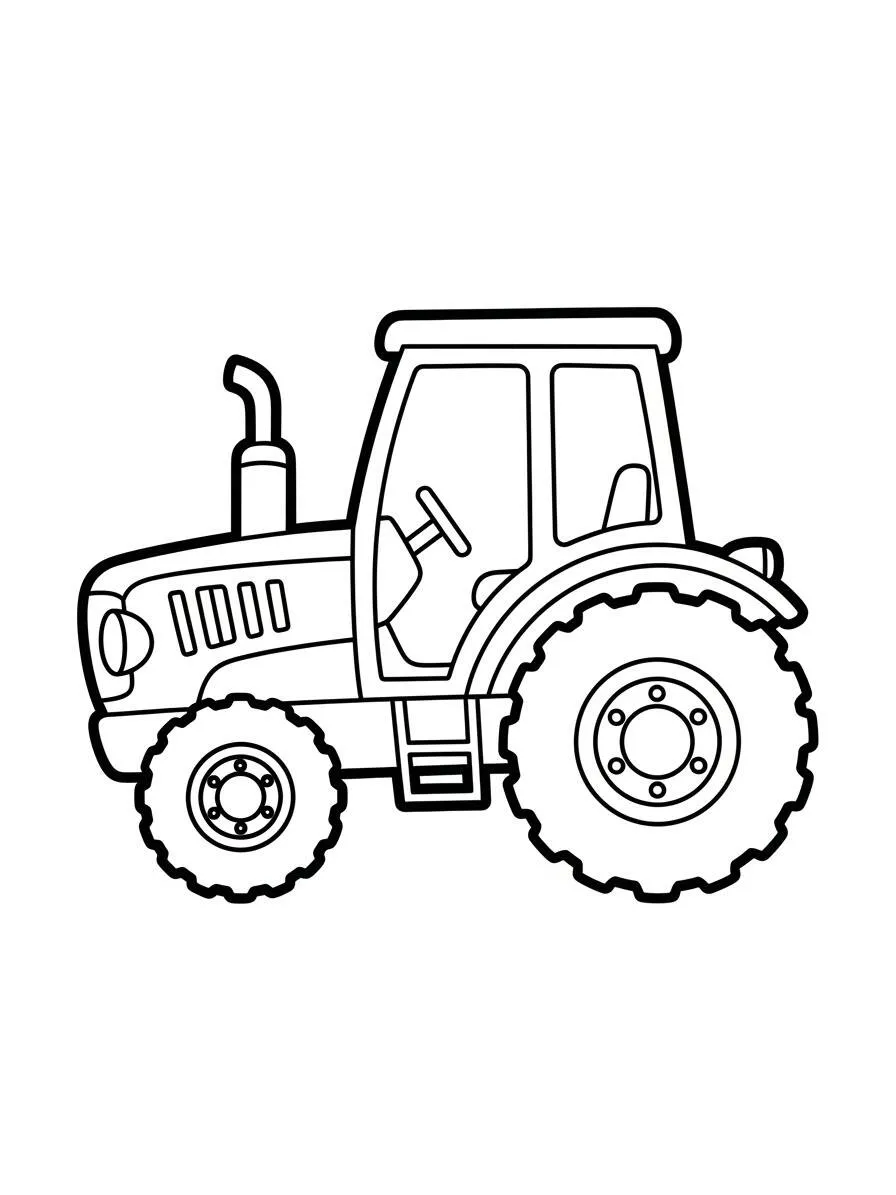 Tractor Página Para Colorear