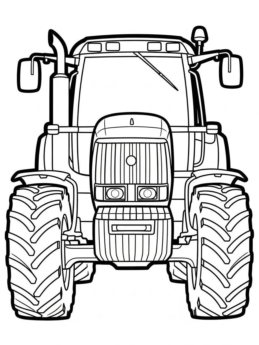Desenho de Trator para Colorir