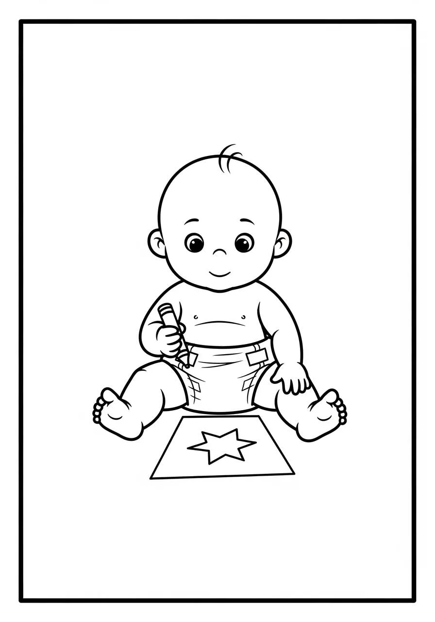Dibujos para colorear de bebés