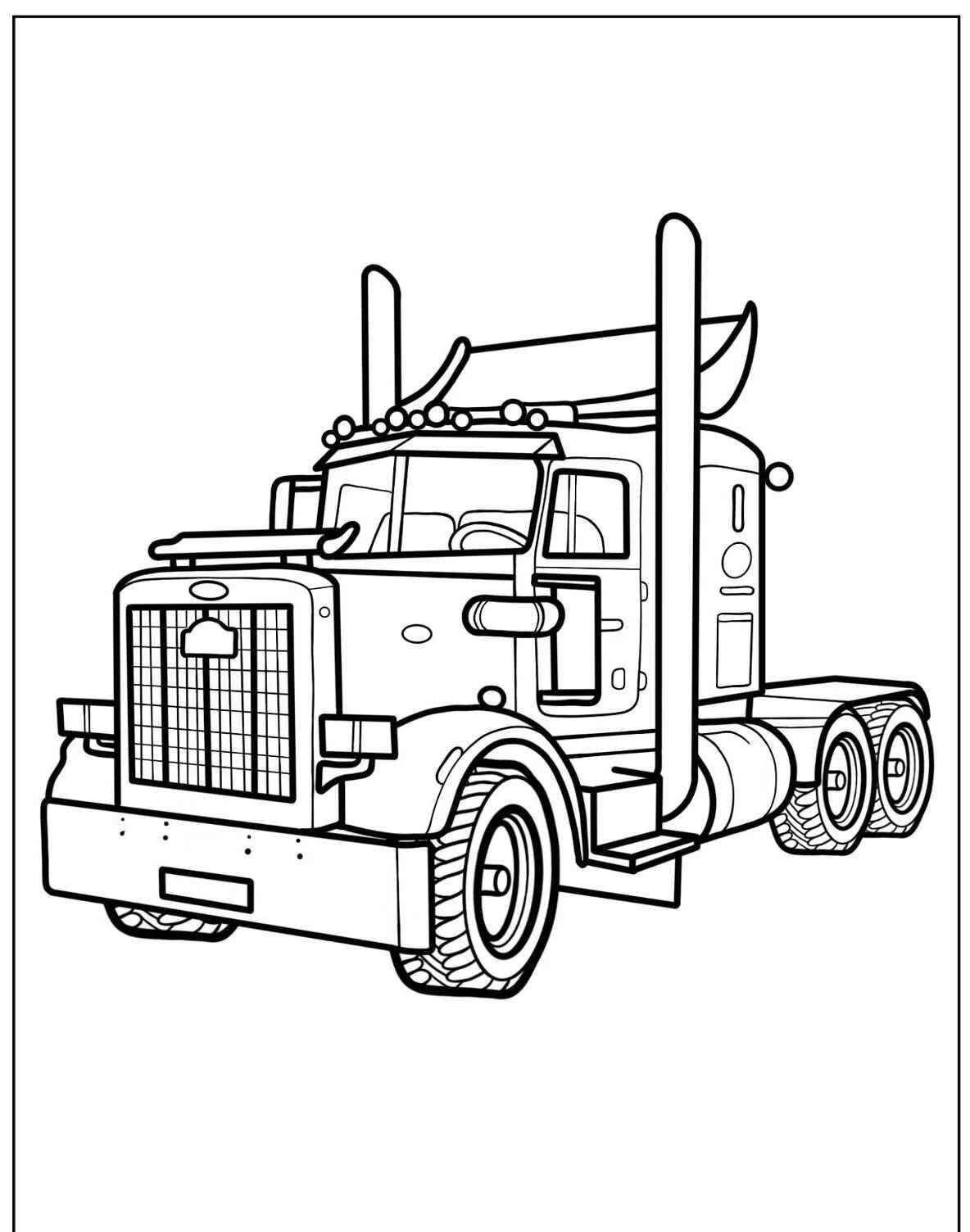Desenho de Caminhão de Carga para Colorir