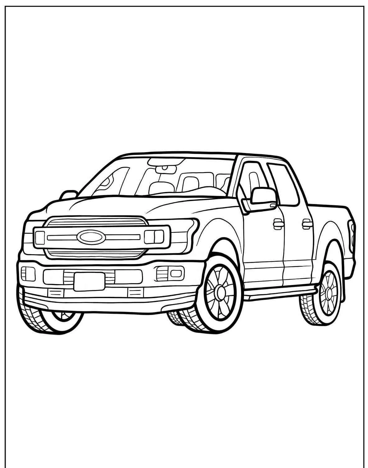 Desenho de Caminhão Pickup para Colorir
