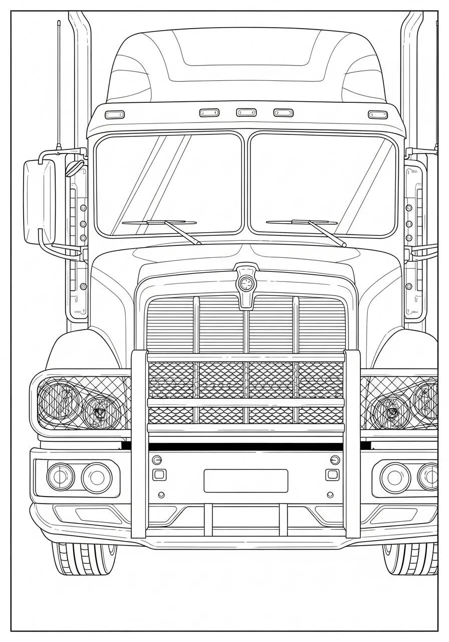 Dibujo para colorear De Camión Clásico