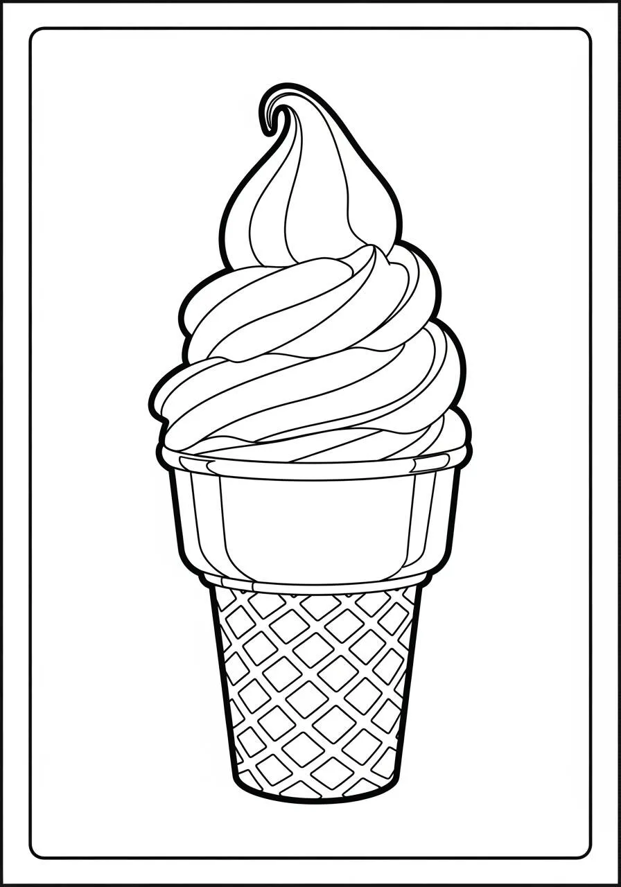 Crème glacée surgelée coloriage