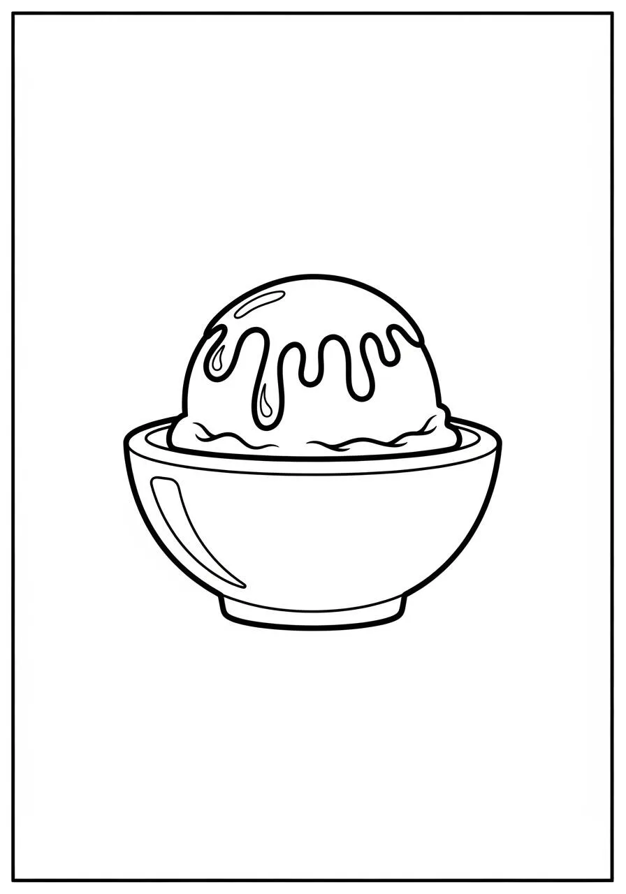 Desenho de Sorvete Delicioso para Colorir