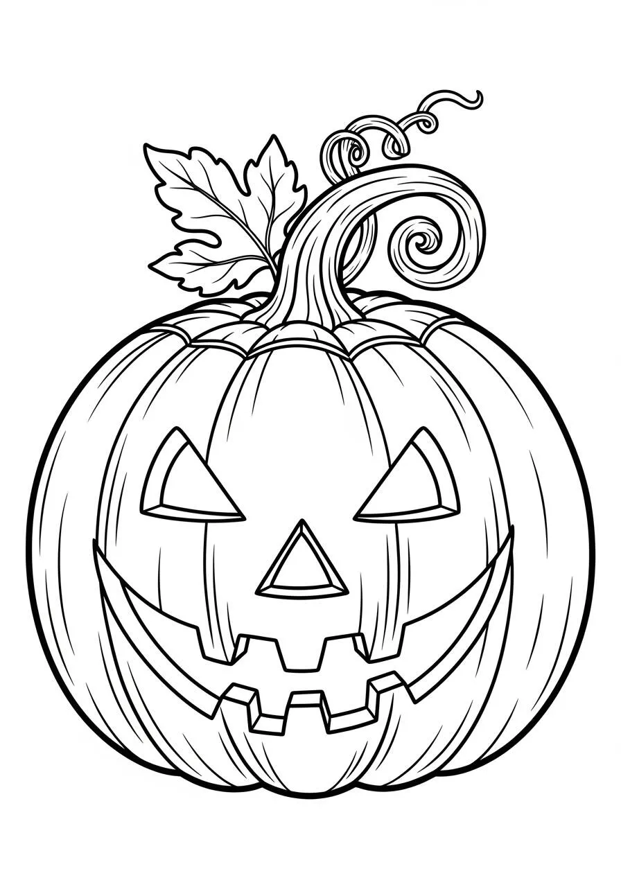 Halloween-Kürbis-Malseite