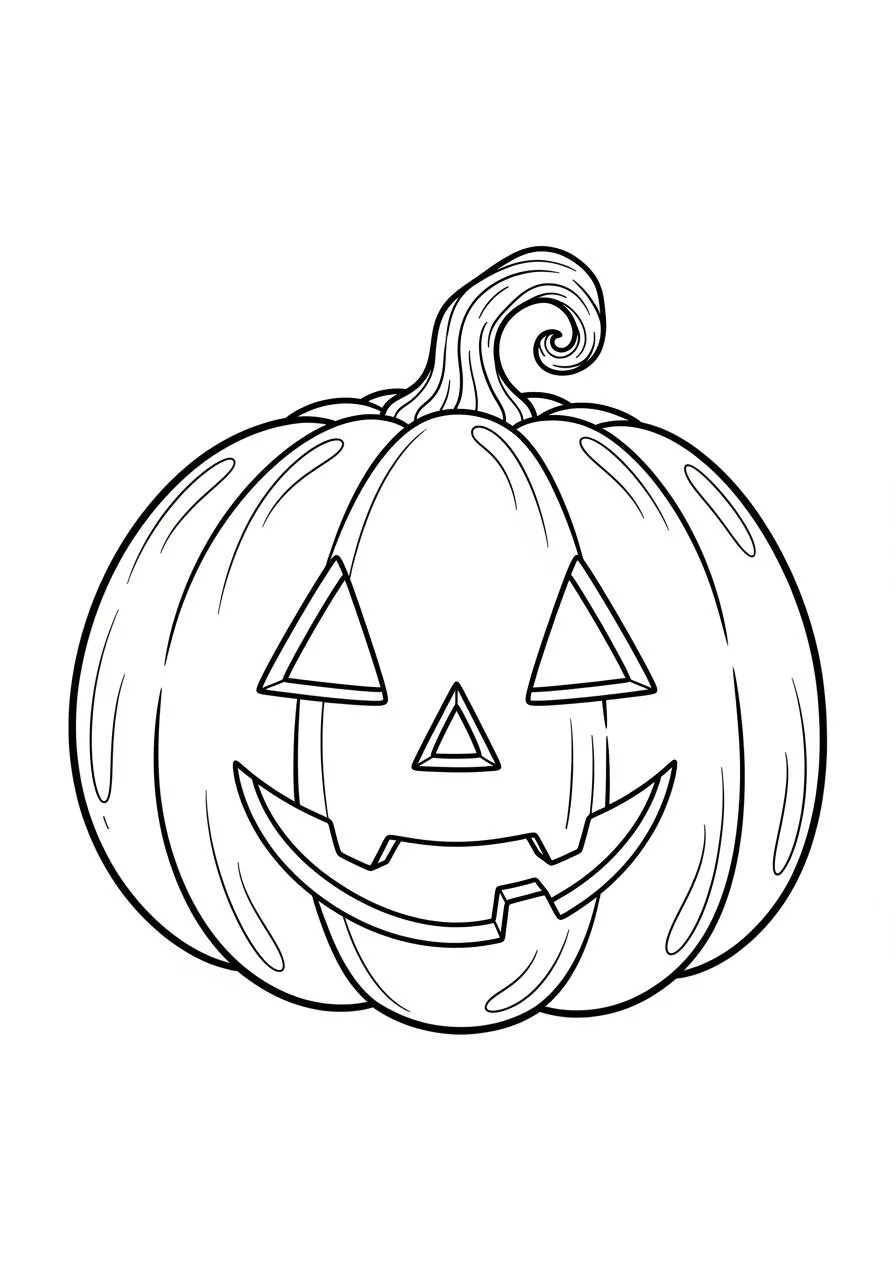 Calabaza De Víspera de Todos los Santos Página Para Colorear