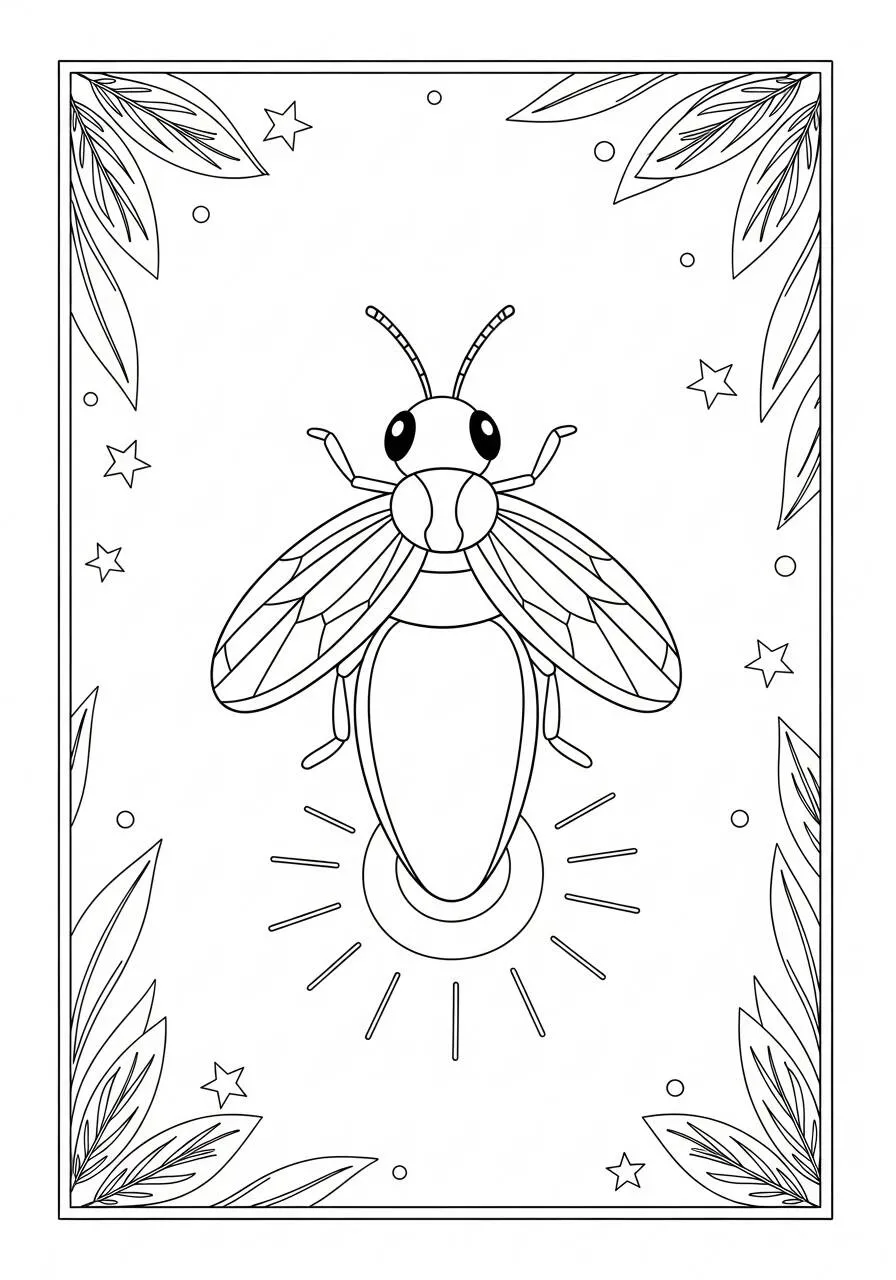 Dibujo para colorear de insectos voladores