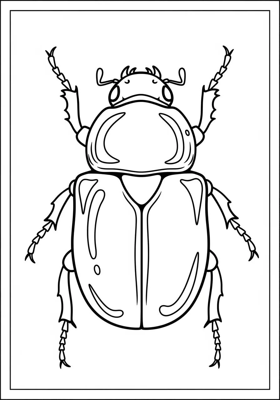 Desenho de Inseto de Besouro para Colorir