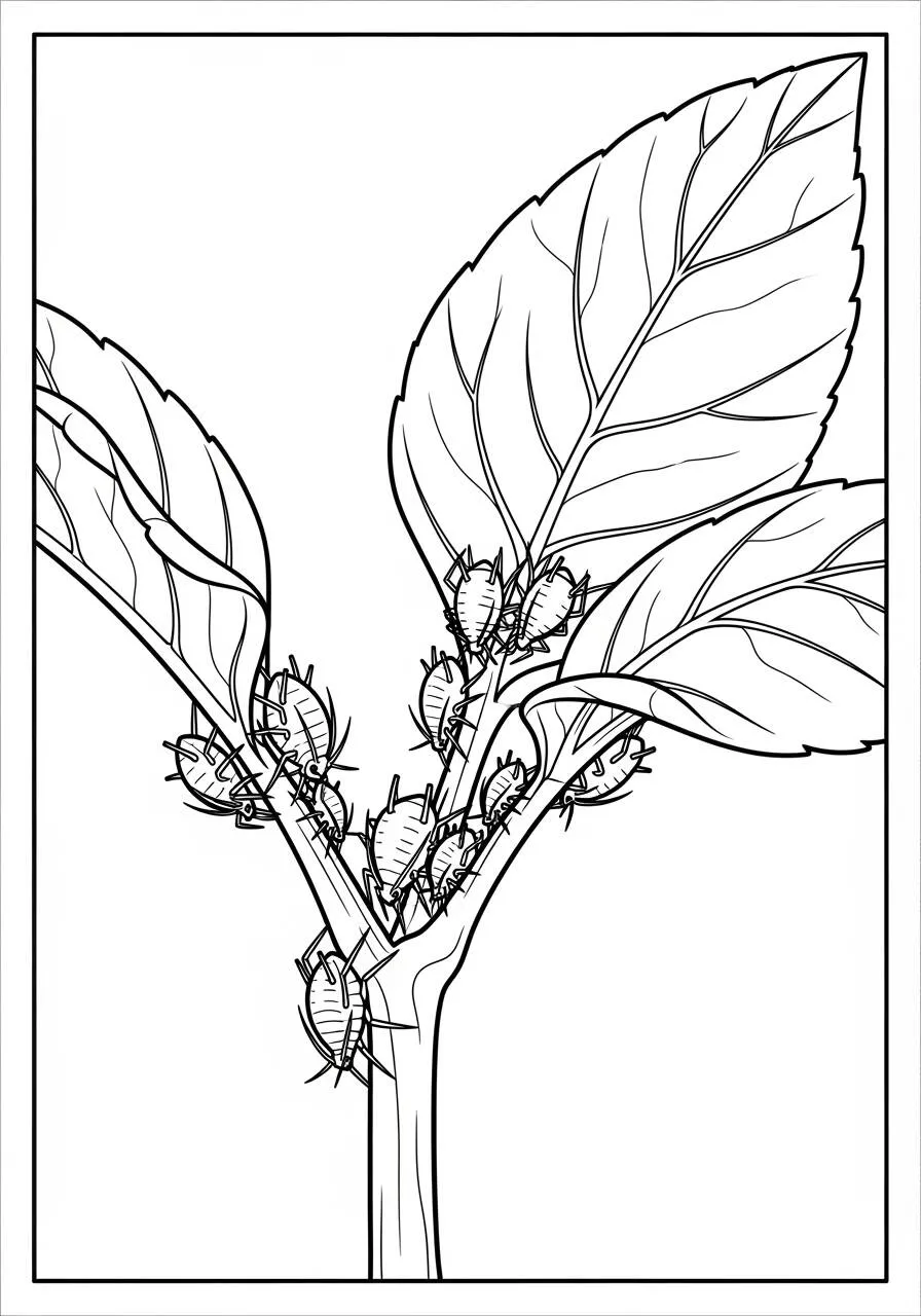 Dibujo para colorear de Insectos Pulgones