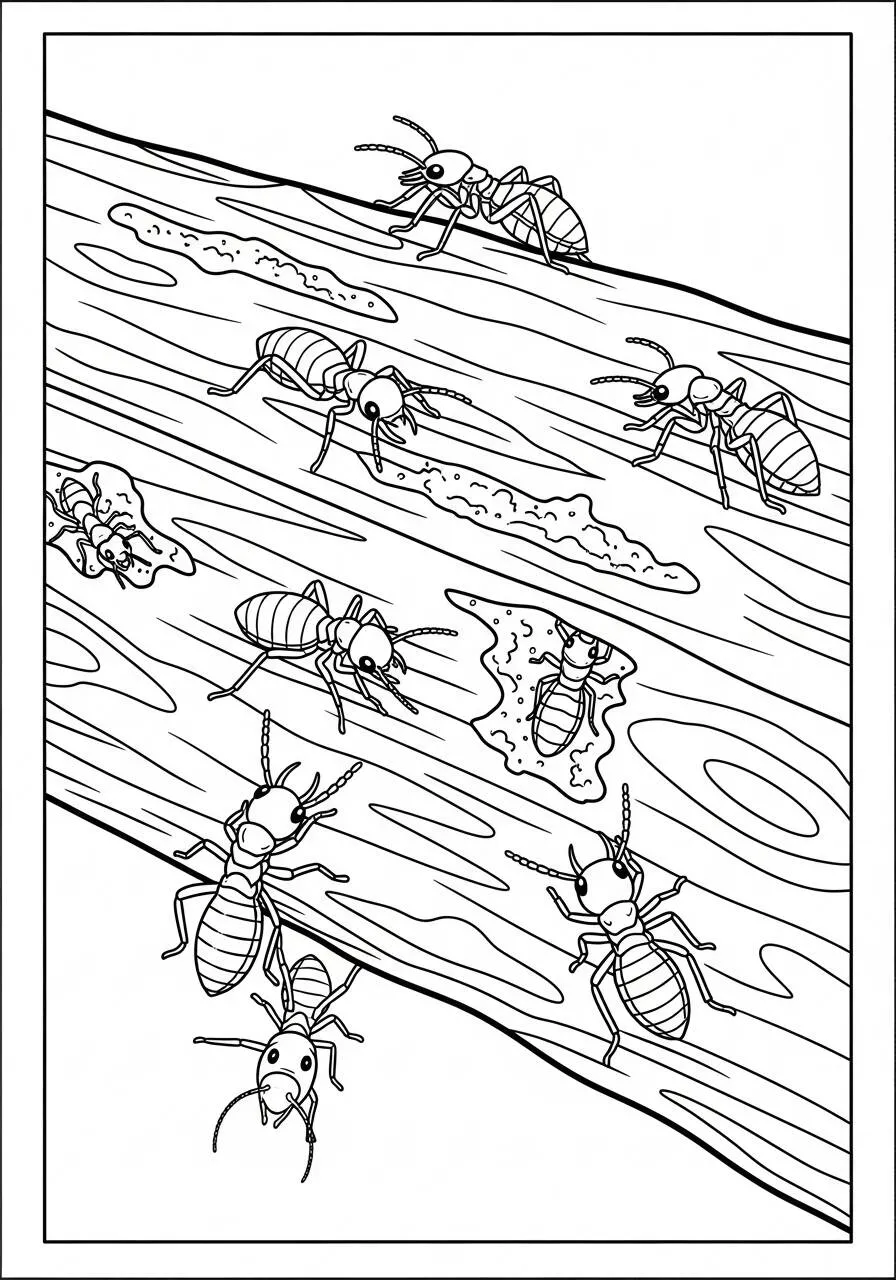 Coloriage d'insecte fourmi