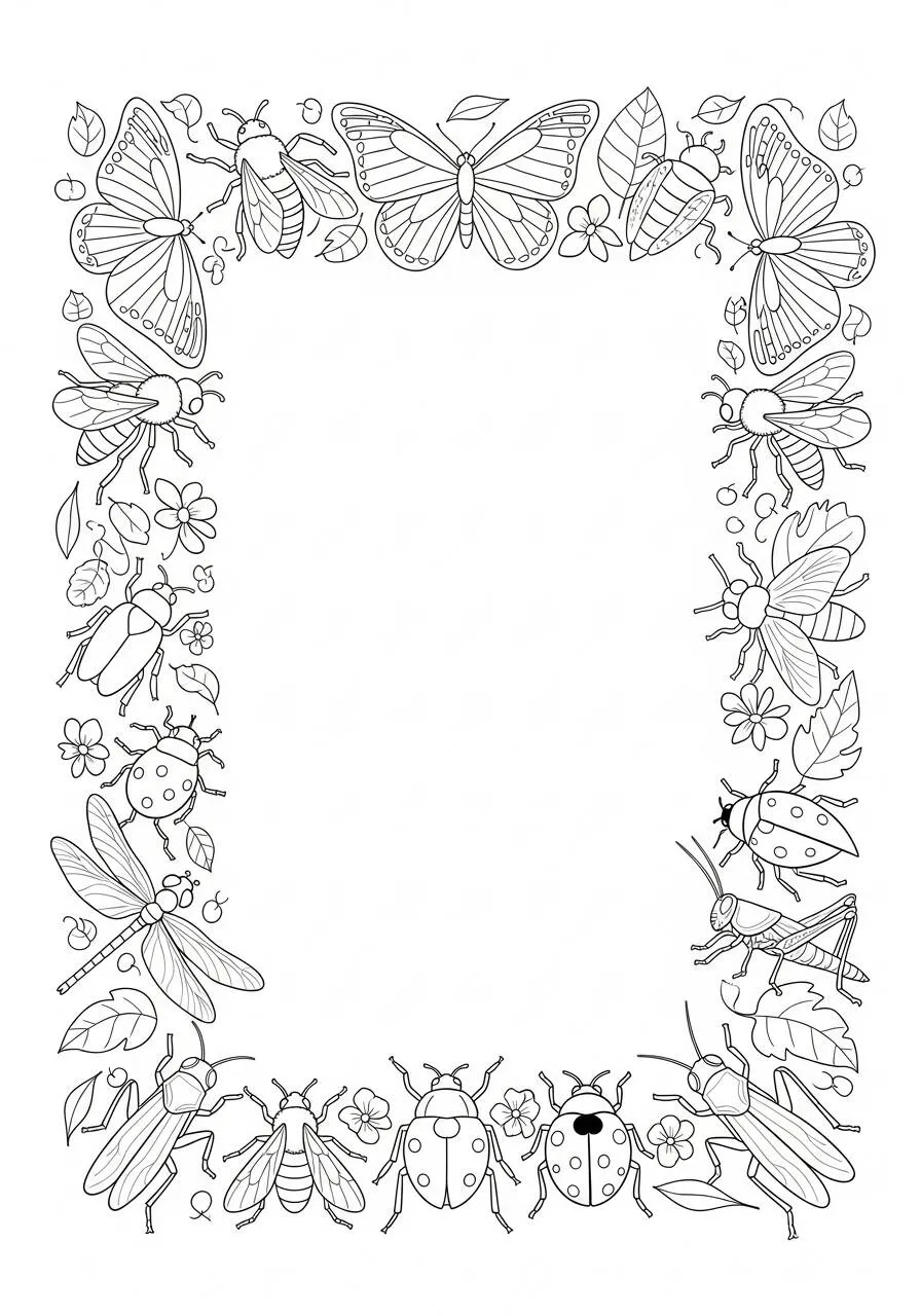 Coloriage divers insectes