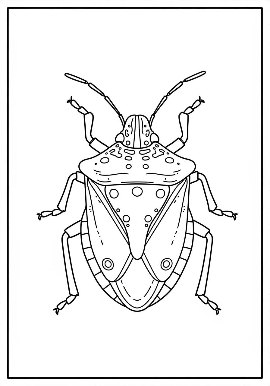 Desenho de Inseto de Percevejo para Colorir