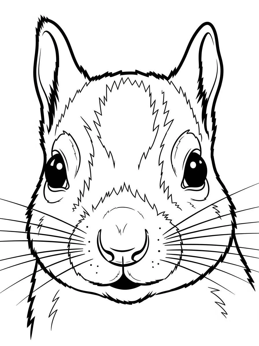 Niedliche Eichhörnchen-Malseite