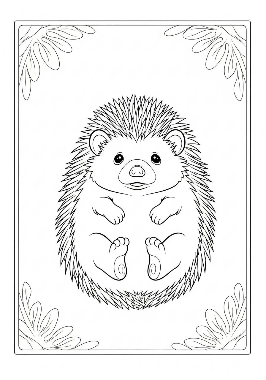 Desenho de Ouriço Fofo para Colorir