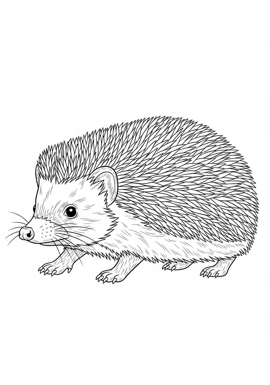 Desenho de Ouriço Fofo para Colorir