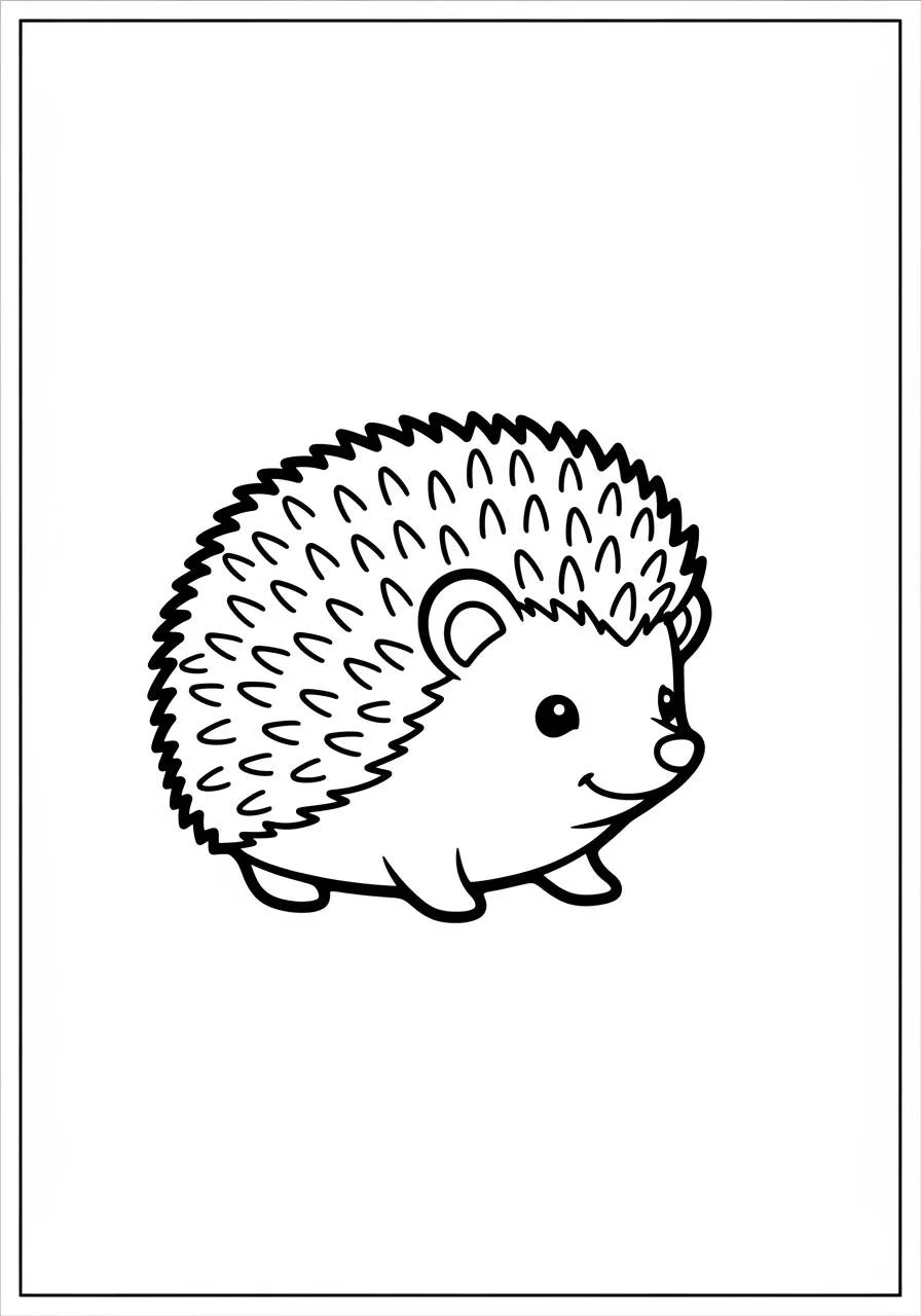 Desenho de Ouriço Fofo para Colorir