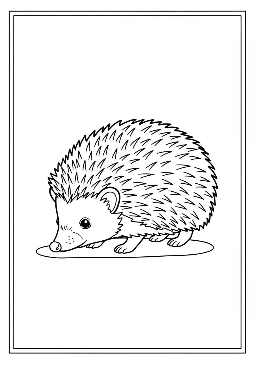 Desenho de Ouriço Fofo para Colorir