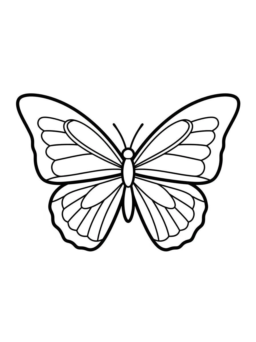 Desenho de Borboleta Elegante para Colorir