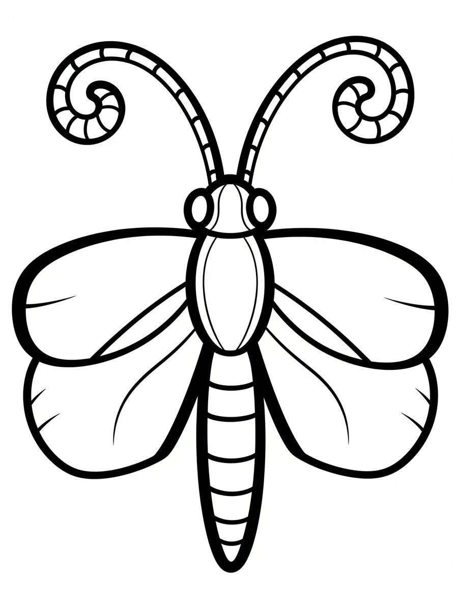 Desenho de Borboleta Bonita para Colorir