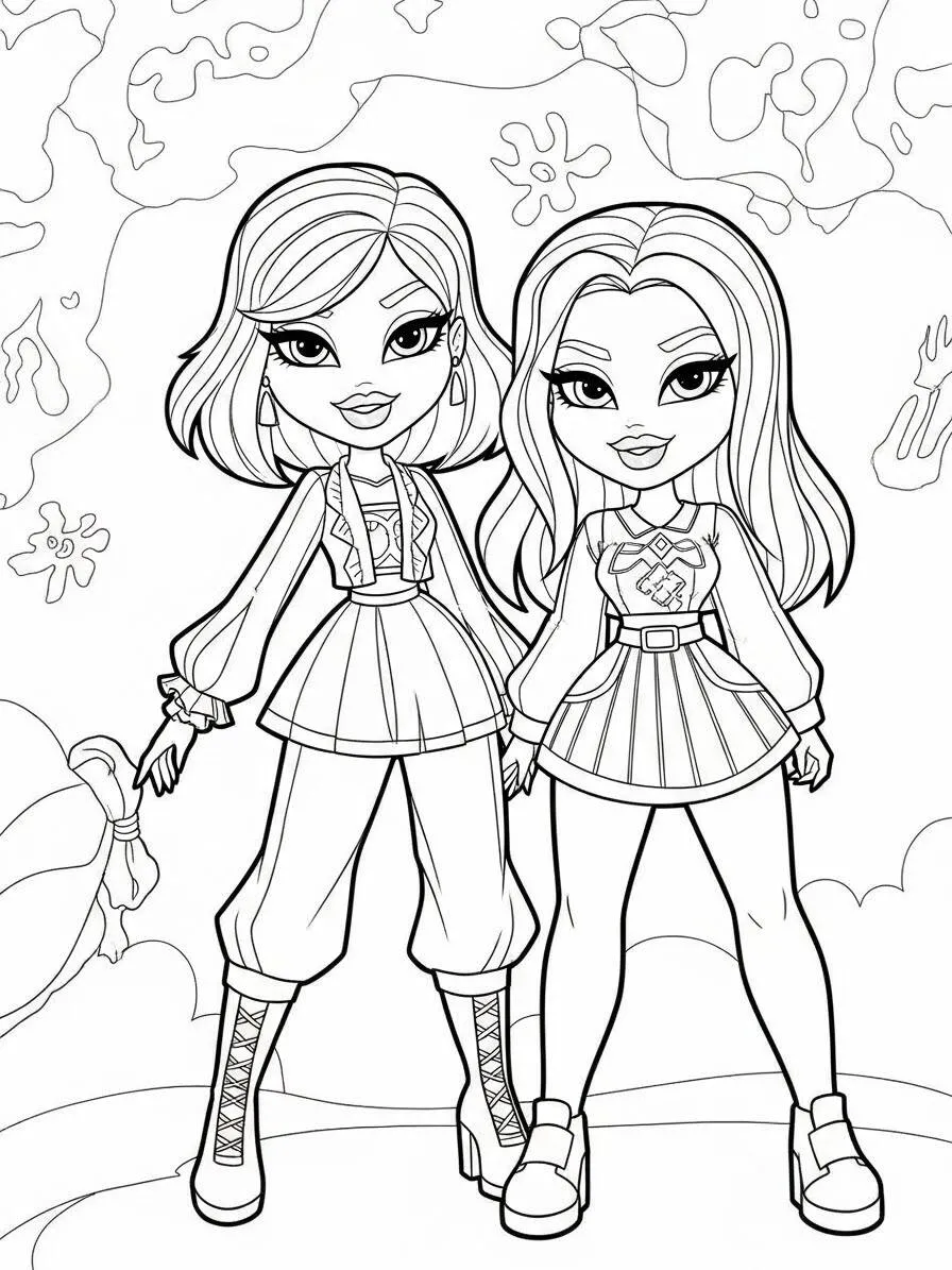 Coloriage Bratz est élégant
