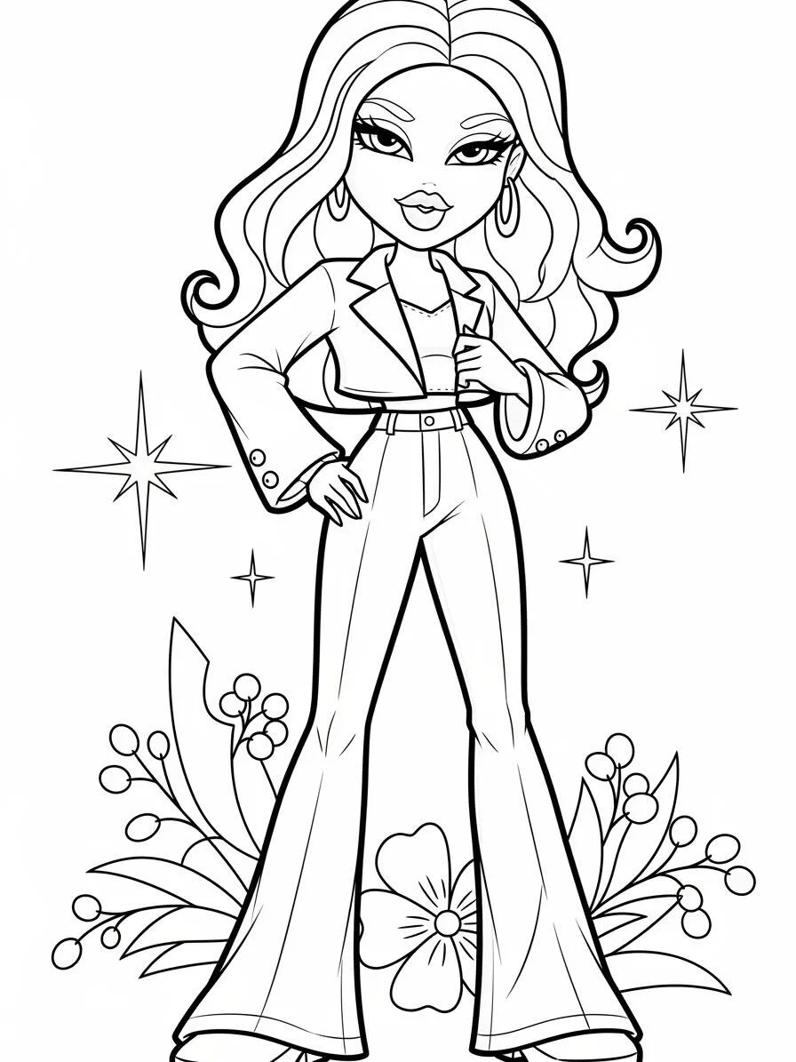 Coloriage Bratz est élégant