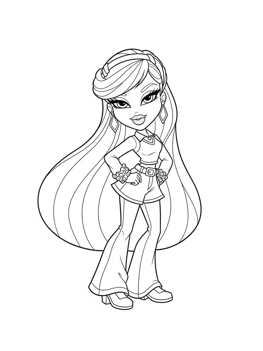 Coloriage Bratz est élégant