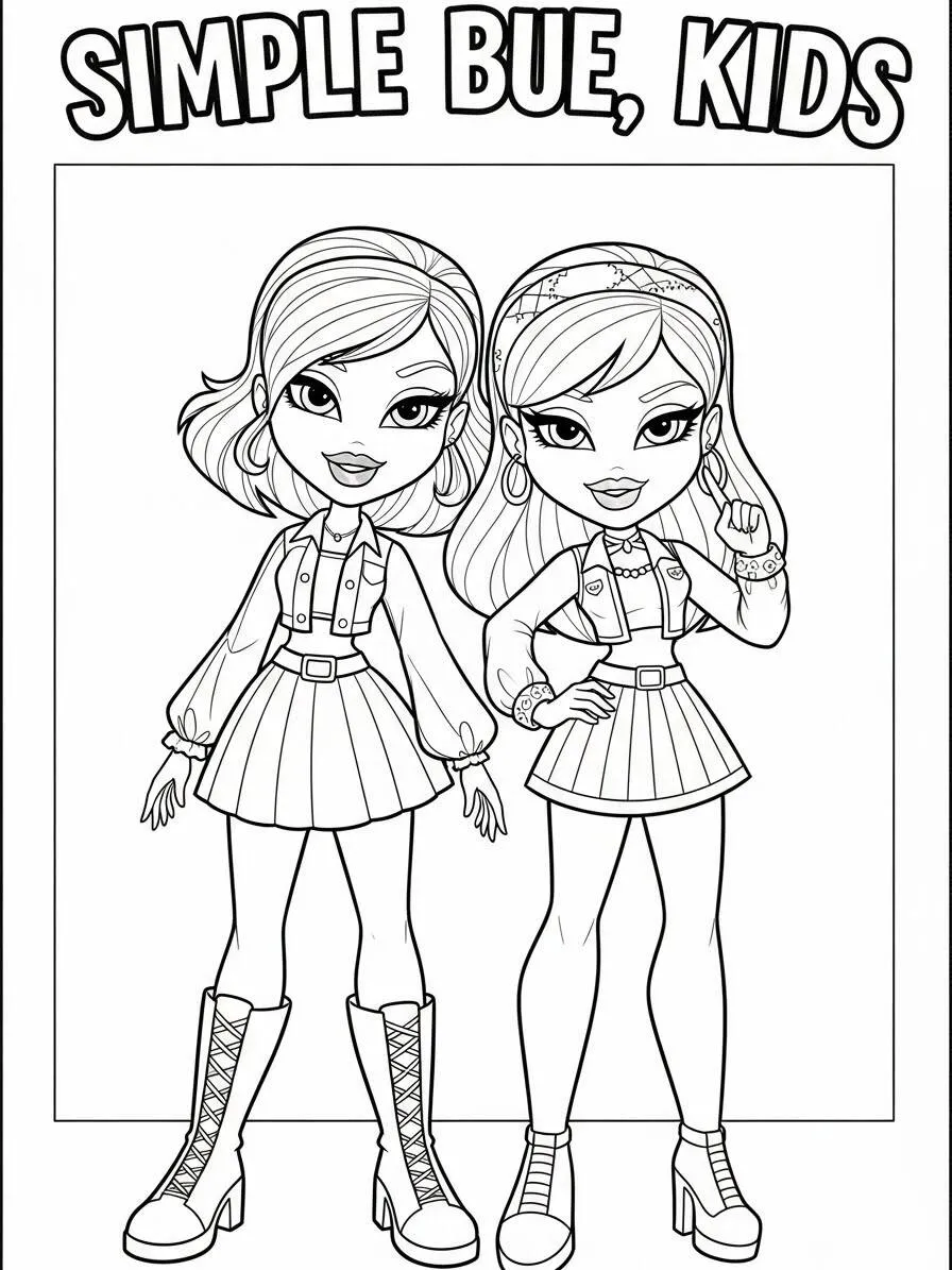 Coloriage Bratz élégant