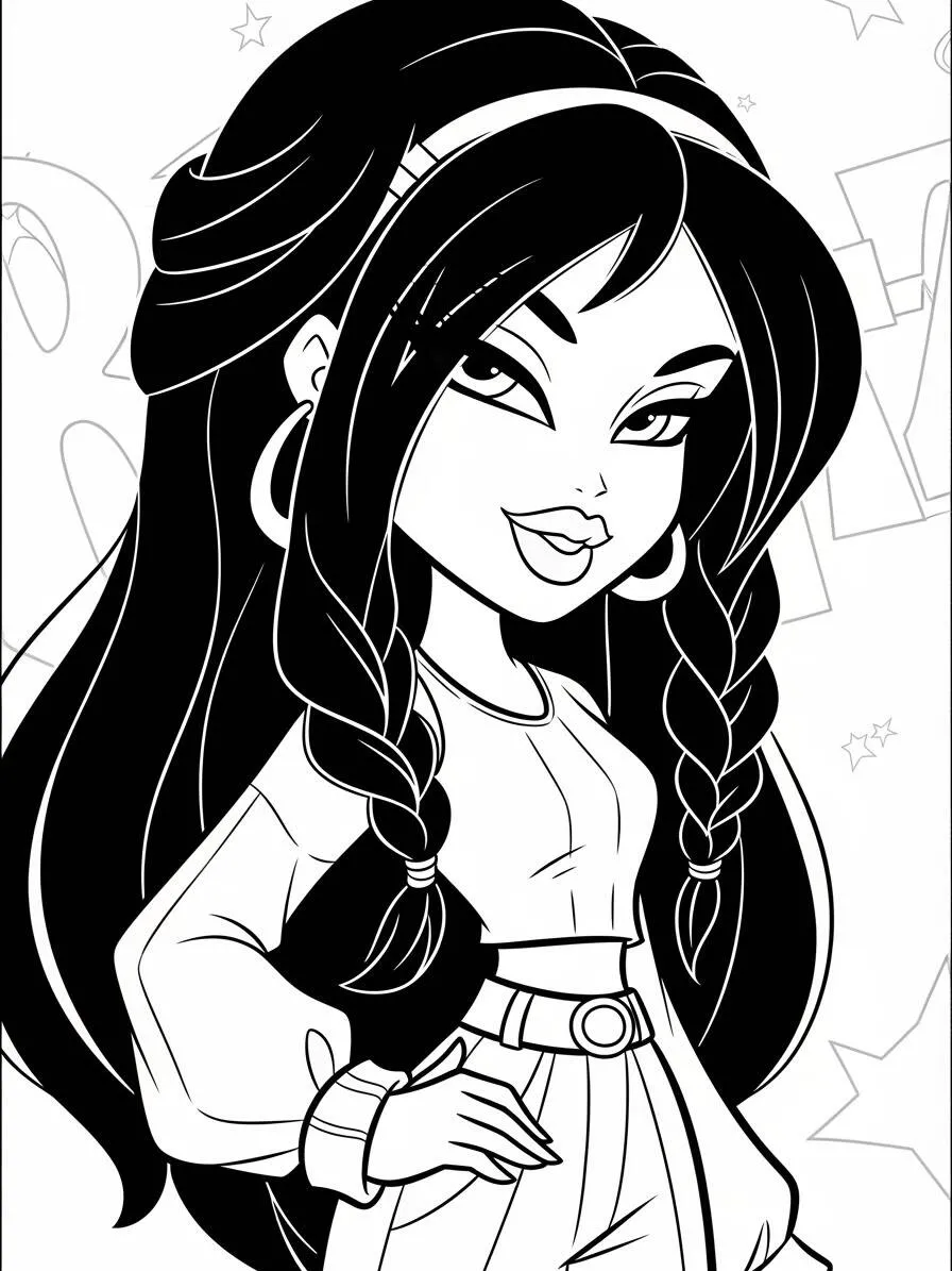 Coloriage Bratz élégant