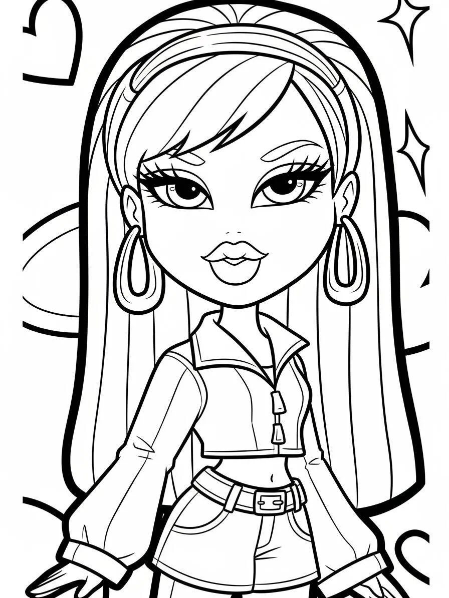 Coloriage Bratz élégant