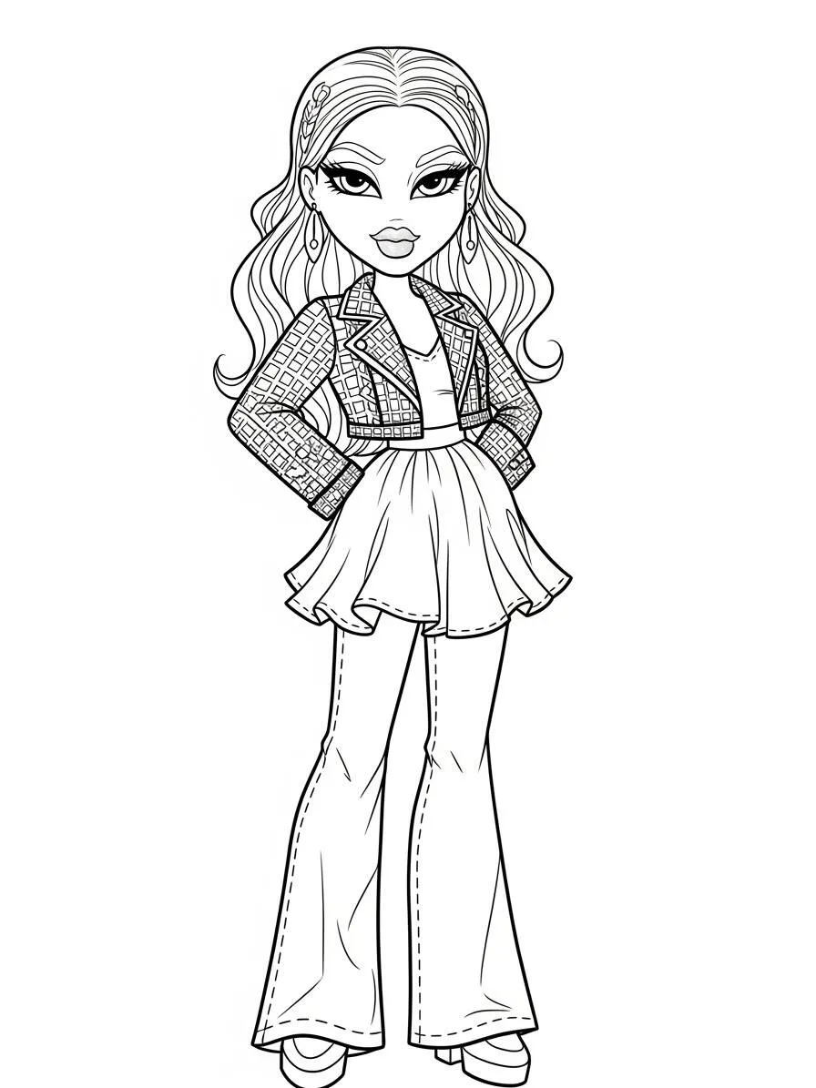 Coloriage Bratz élégant