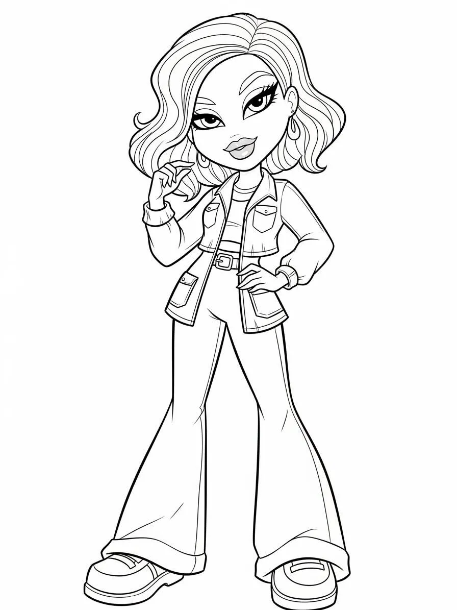 Coloriage Bratz élégant