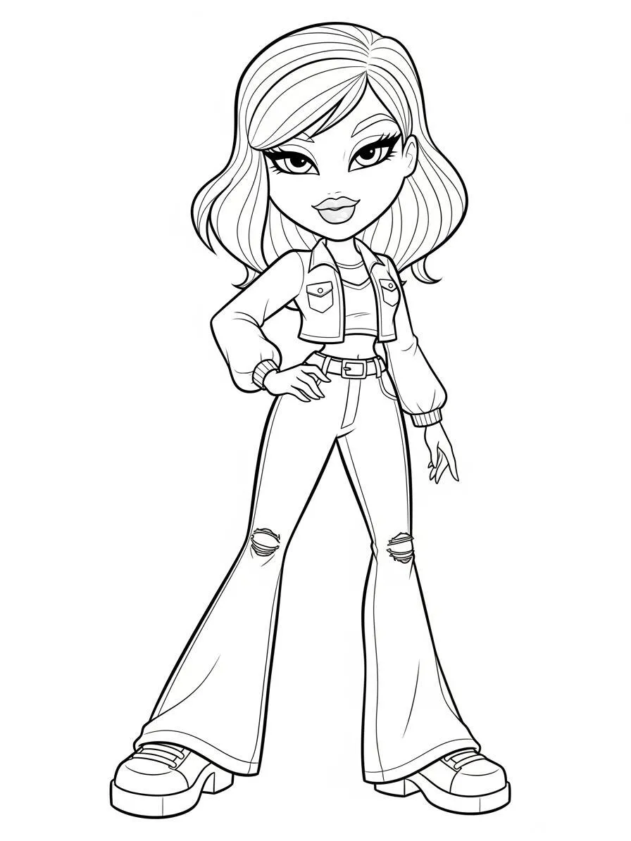 Coloriage Bratz élégant
