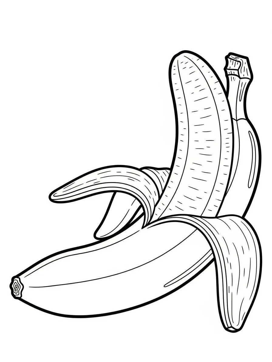 Desenho de Banana para Colorir
