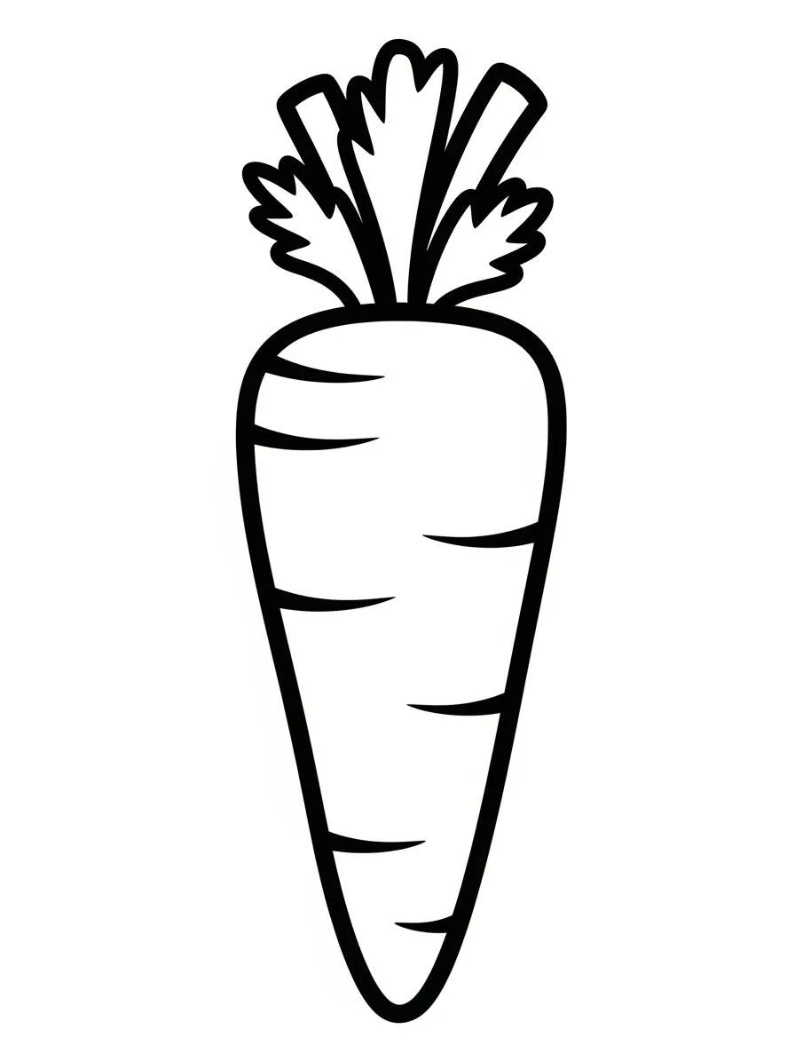 Página Para Colorear De Zanahoria Kawaii
