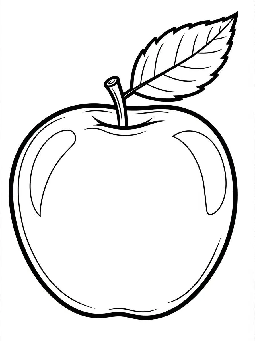Manzana Página Para Colorear