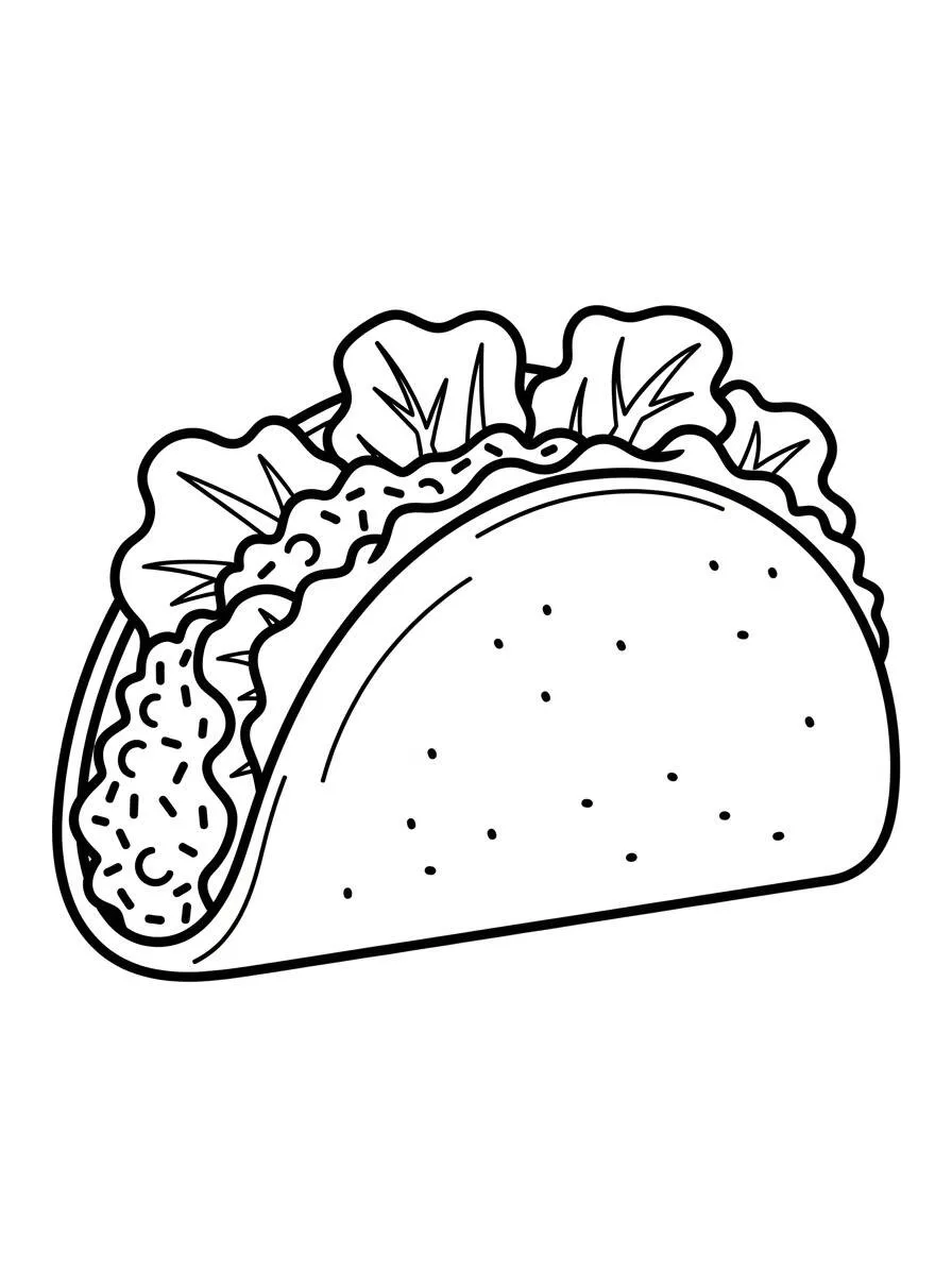 Desenho de Taco Delicioso para Colorir