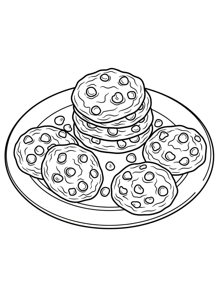 Desenho de Biscoitos Deliciosos para Colorir