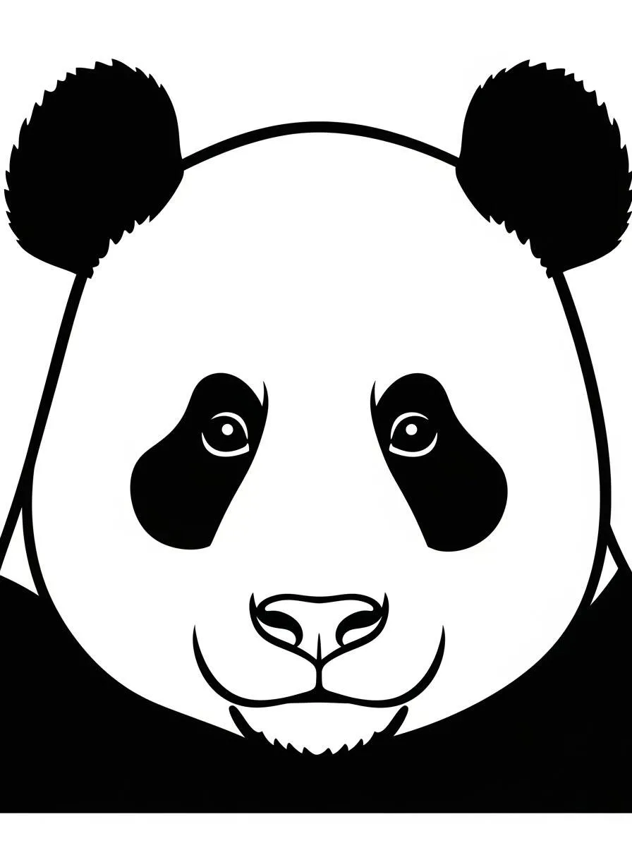 Lindo Panda Dibujo para colorear