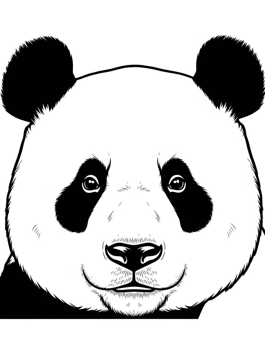 Lindo Panda Dibujo para colorear