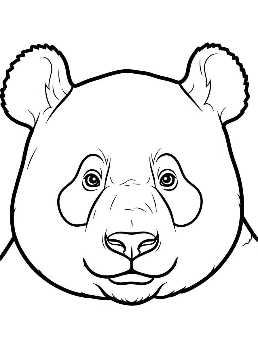 Lindo Panda Dibujo para colorear