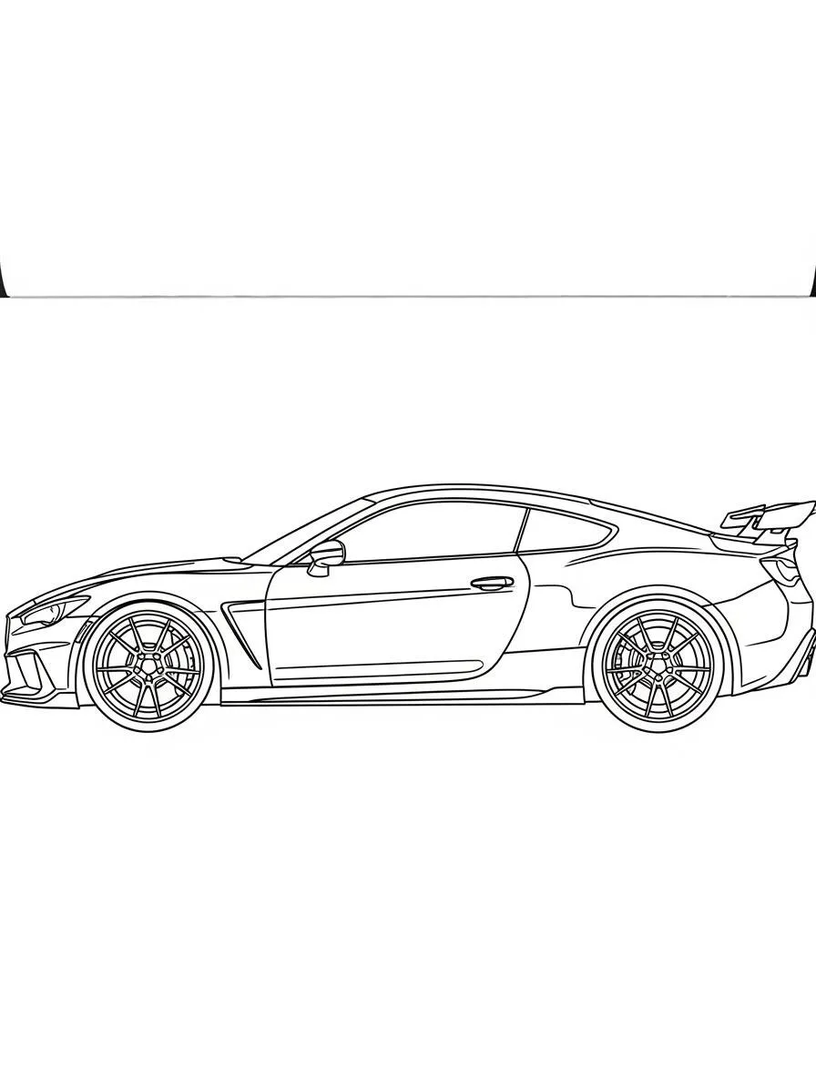 Dibujo de coche deportivo para colorear.