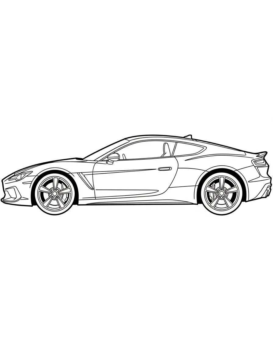 Coche deportivo Página para colorear