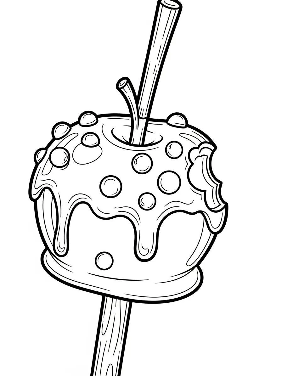 Desenho de Maçã Doce para Colorir