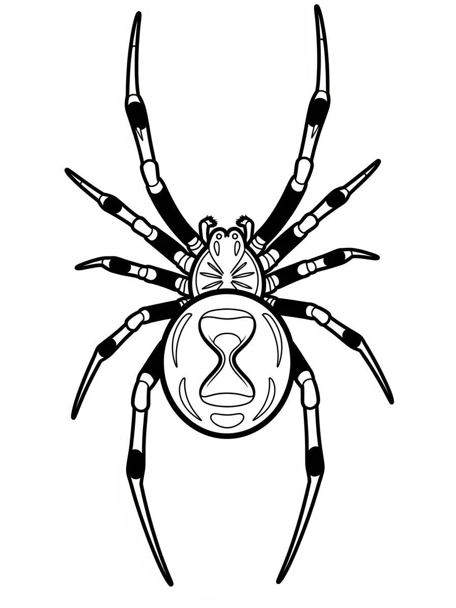 Detailed Spider Coloring Page