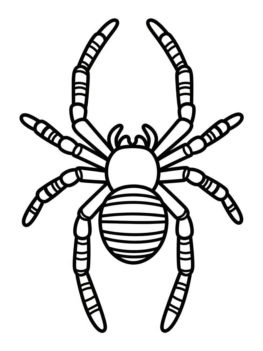 Desenho de Aranha Realista para Colorir