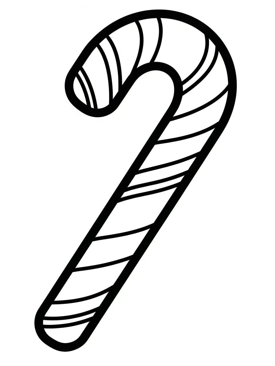 Bastón De Caramelo Dibujo para colorear