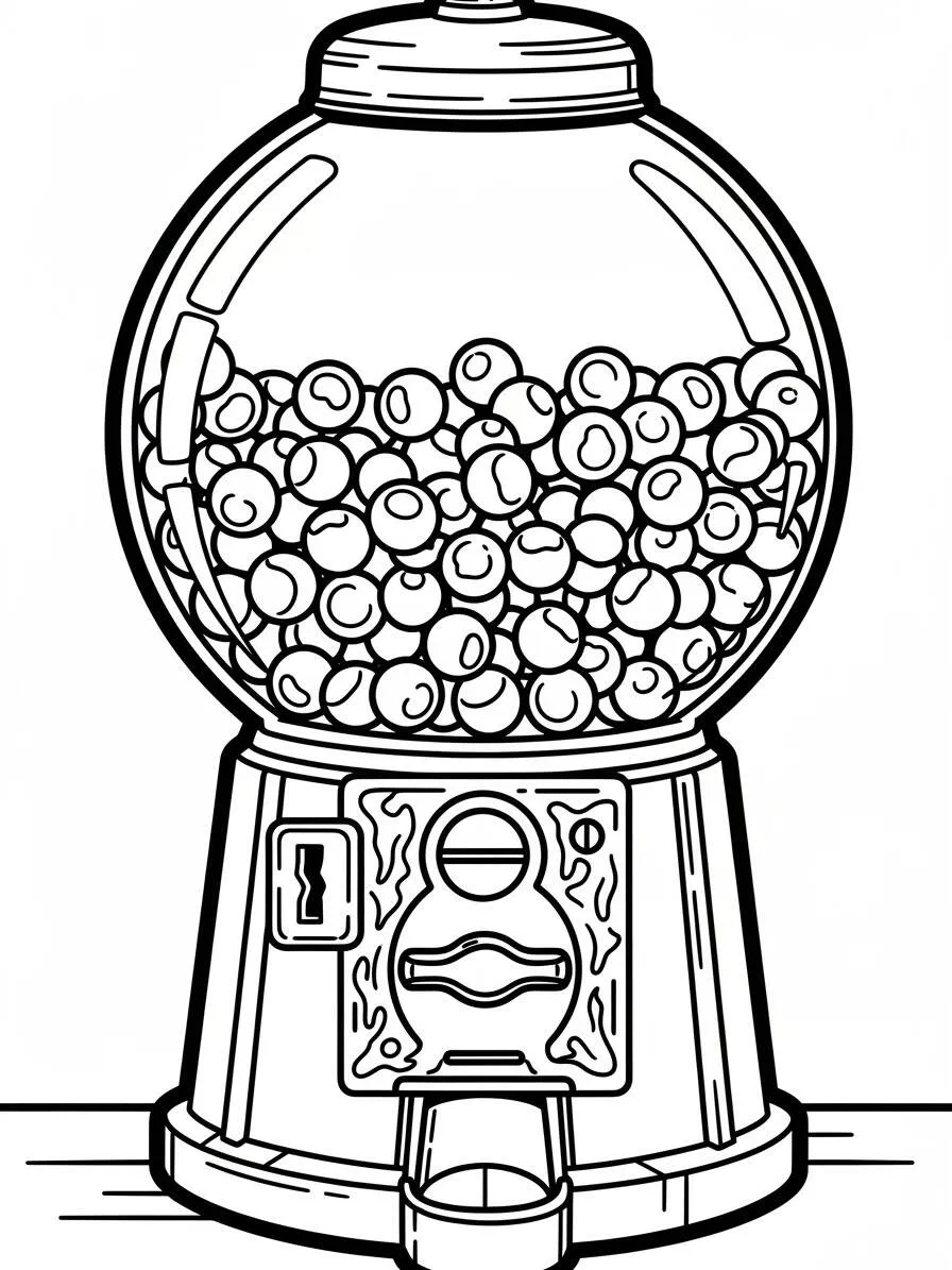 Máquina De Dulces Dibujo para colorear