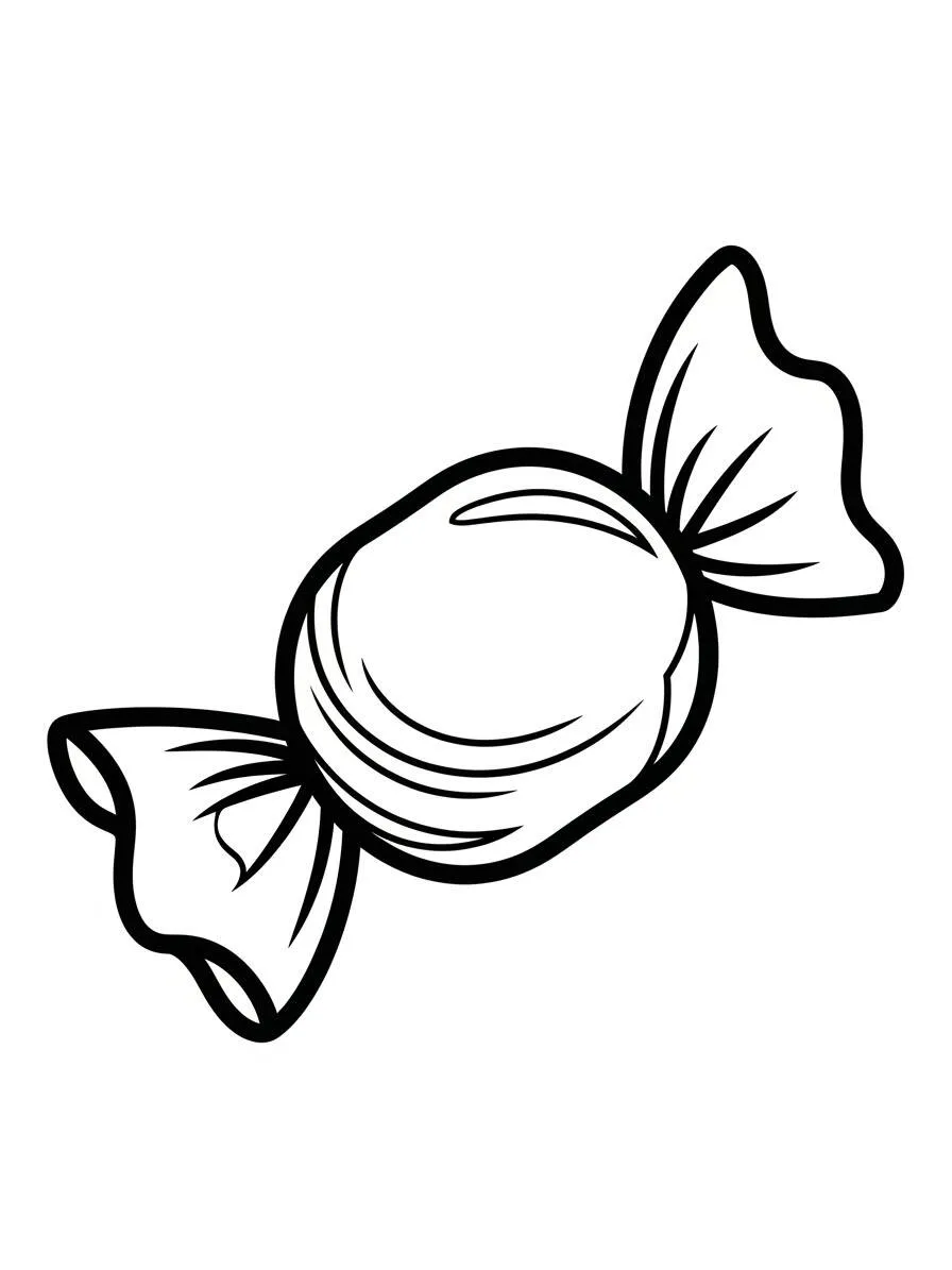 Caramelo Enrollado Dibujo para colorear