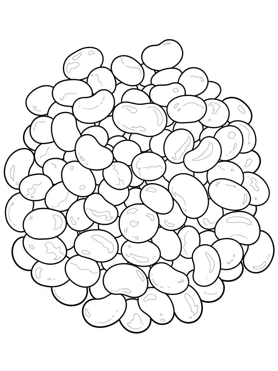 Página para colorear de caramelos de colores