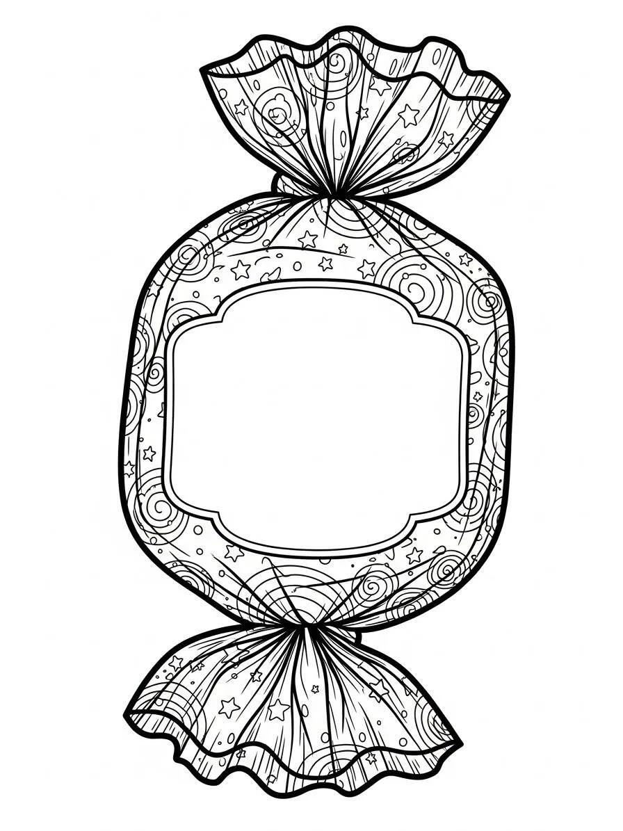 Caramelo Enrollado Página Para Colorear
